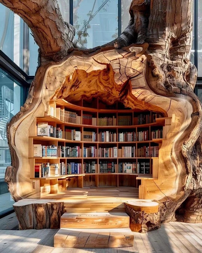 把树洞搬进图书馆，好治愈。