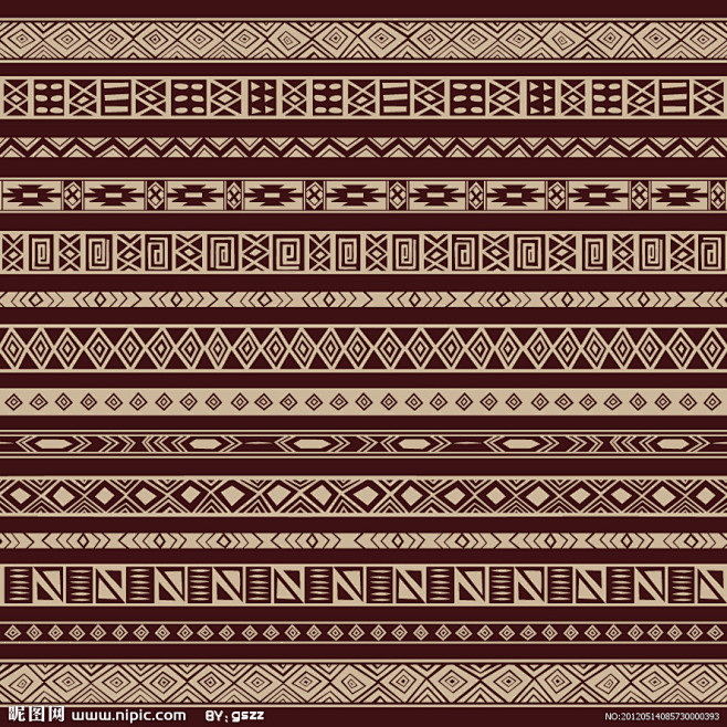 无缝非洲地毯花纹