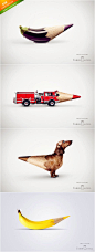 #广告设计#————放松下心情，这是德国Faber-Castell公司文具产品的创意广告，有趣吧？