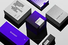 15款高级工业风名片卡片画册信纸VI标志LOGO设计贴图PSD样机模板-淘宝网