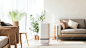 focus on air purifier the unit is a sleek modern Generative Ai