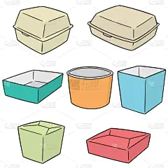 食品,纸,容器,可爱的,华丽的,纸盒,装饰物,布置,午餐,绘制