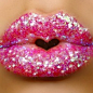 glitter lips heart