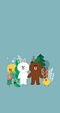 line friends 布朗熊 可妮兔