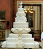 Prince William and Kate Middleton wedding cake was an eight-tiered fruit cake covered in white icing