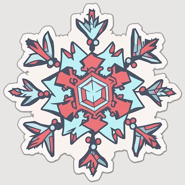雪花图案元素矢量图设计素材