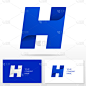 字母 H logo 图标设计模板元素-插图.