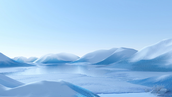 冰雪山川清凉背景 (11)
