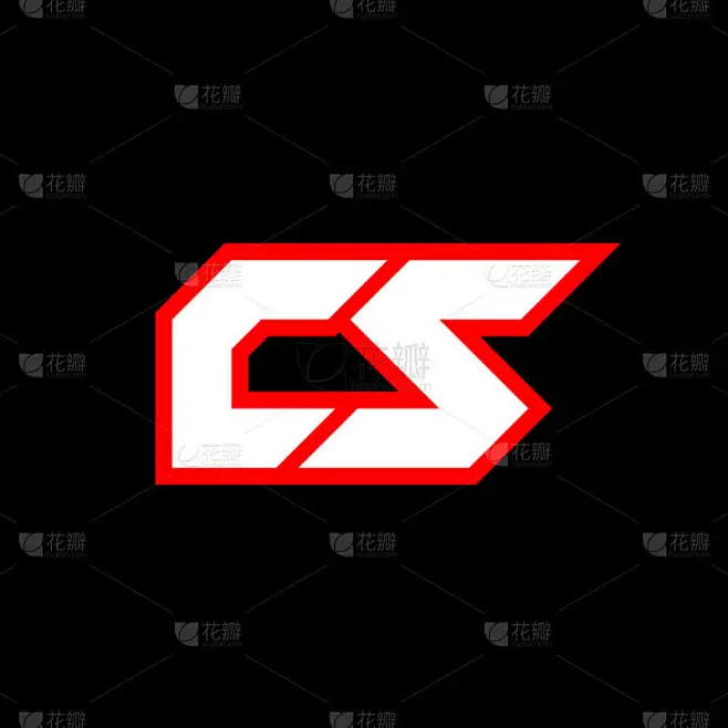 CS标志的设计，CS字母的初步设计与科幻风格。游戏、 esport 、 Technology 、 D-花瓣网