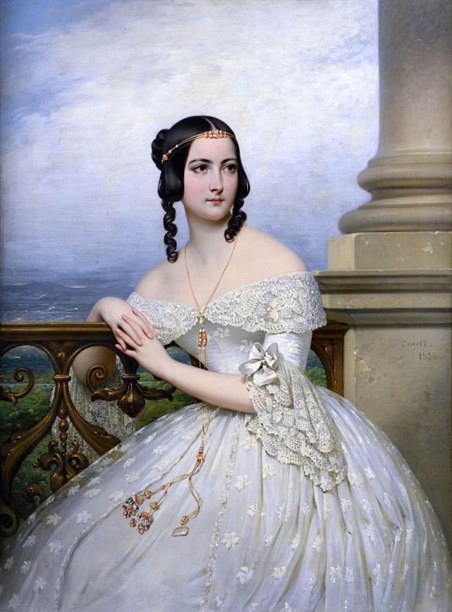 贵妇画像 怀特小姐1838年- 鲁昂巴黎...