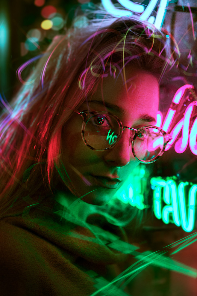 Neon Light Portrait ...