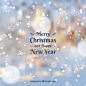 Free vector blurred background merry christmas and happy new year