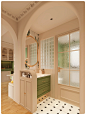 法式奶油风干湿分离浴室拱形半墙好浪漫