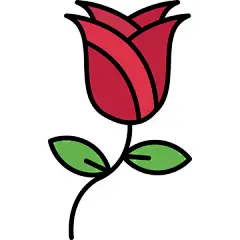 白底玫瑰矢量 | 图源免费矢量文件点击来源直接获取大图文件 |玫瑰图标