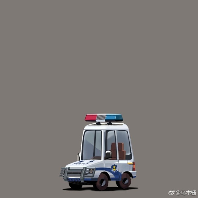 原创作品各种Q版小小车，警车 ​​​​