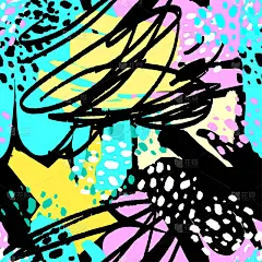 油漆笔画无缝纺织图案