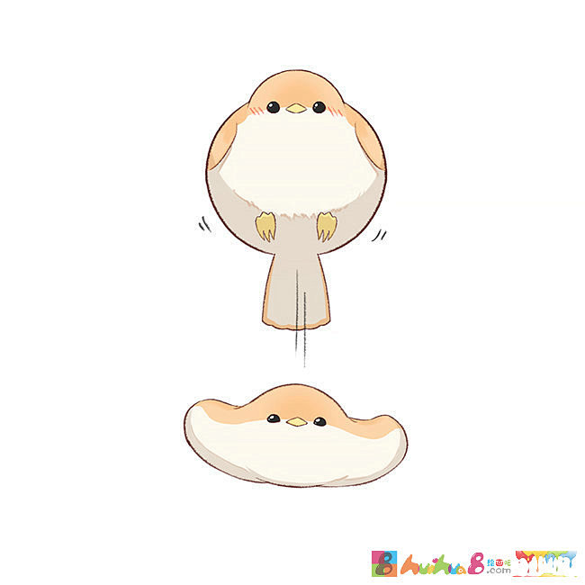 简约可爱小麻雀卡通图片_绘画吧-画画