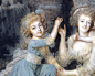 Marie Antoinette and Madame Royale in paintings (details) (2)