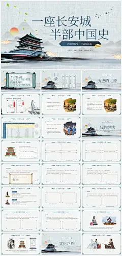 简约旅游宣传摄影画册出行攻略介绍ppt