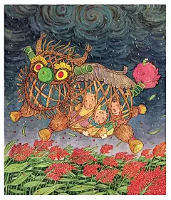 小时候的夏天～选自《景绍宗绘童谣》 - 小红书