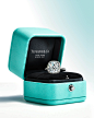 At Tiffany, our diamonds are dazzling and more vibrant because our team of the world’s most talented diamond cutters and polishers craft them that way. Here, a cushion modified brilliant cut diamond of over 5 carats shines from a platinum setting encruste