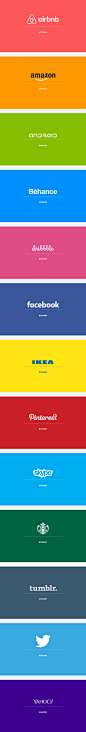 Brands and their colors on Behance