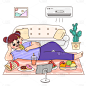 孟菲斯-人物元素贴纸