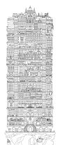 Vertical Cities 1, by Allison Rae #illustration