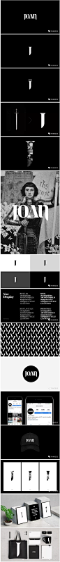 【JOAN纽约创意机构品牌黑白VI视觉设计】
这种高端精致的品牌VI设计，很吸睛！！！

