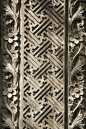 detail of old decorative wooden panel in bali