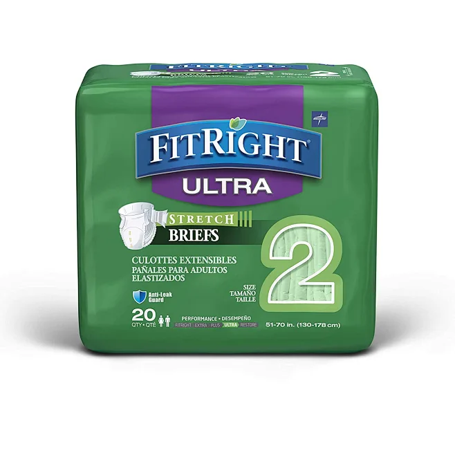 Amazon.com: FitRight Stretch Ultra Adult Briefs, Disposable ...