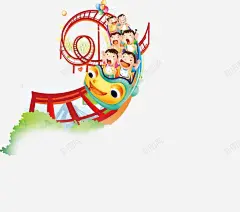 卡通手绘过山车高清素材 设计图片 页面网页 平面电商 创意素材 png素材