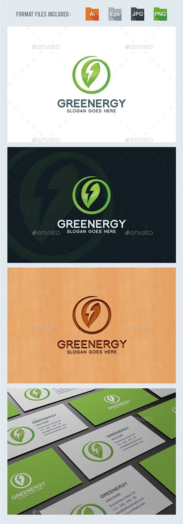 绿色能源标识模板——自然标志模板Gree...