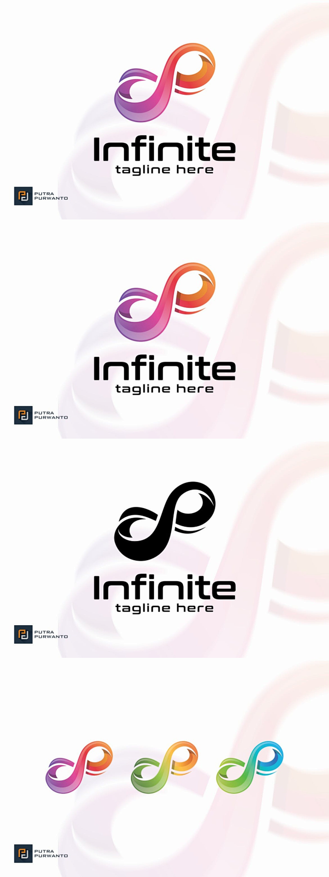 标志设计设计模板无限符号环形循环LOGO/标识平面设计