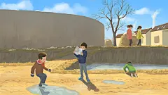 《玩冰块》童年插画 手绘旧时光