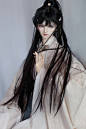 #bjd# 这顶毛拍的时候没怎么打理，带一点凌乱美看着更自然一点，很多时候假毛乱一点更好看～