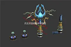 游戏美术资源 高质量手绘低模星空场景建筑模型 MAX源文件3D素材-淘宝网