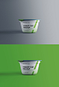 酸奶塑料杯包装设计效果图样机 Yogurt Plastic Cup Mockup