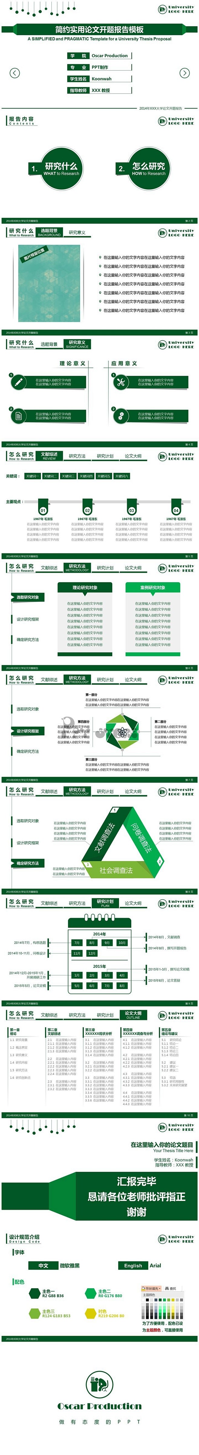 【大学·学习系列】简约实用论文开题报告模...