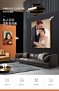 高端私人定制 肖像婚纱照全家福宝宝照创意个性墙画壁画挂画-tmall.com天猫