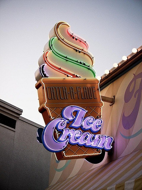 Ice cream neon sign ...