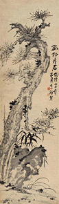 李鱓画松