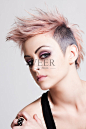 Young woman with pink punk hairstyle