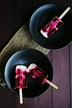 Blackberry Swirl Frozen Yogurt Pops