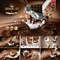 9巧克力牛奶高清海报模板可编辑ai矢量平面设计素材高清背景图片-淘宝网