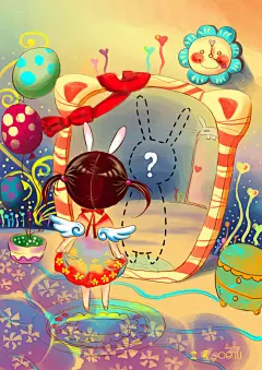 依然立夏  的插画 未来魔镜