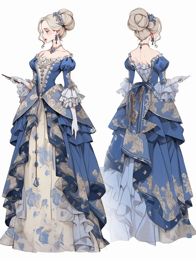 维多利亚蓝色系服装合集