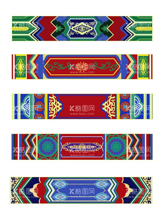 古建横梁 - 源文件下载【酷图网】古典,中国花纹,传统图案,装饰图案,栋梁花边,桁梁彩绘,横梁彩绘,边框,古代房梁,皇宫梁柱,中国风,故宫房檐 ...