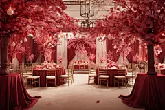 新中式婚模拟效果摄影图