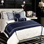 梵廊朵|别墅样板房|家居软装|床品套件|新中式|现代港式|青花瓷蓝-淘宝网